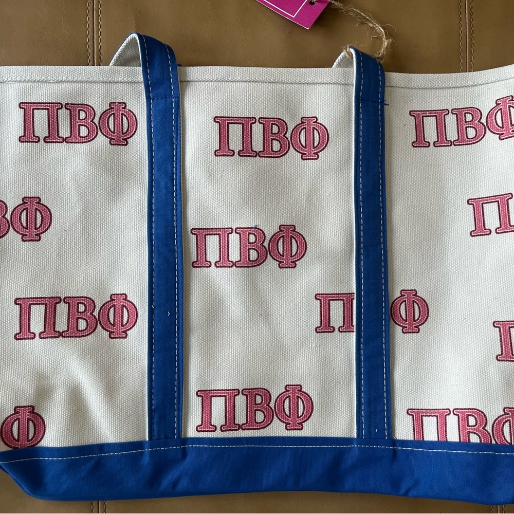 Pi Beta Phi Sorority Large Canvas Tote Bags - NEW